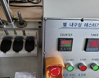 100,000-cycle operation test with an in-house built durability tester