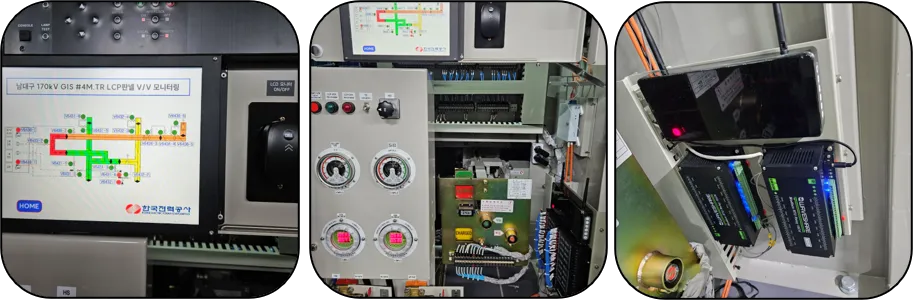 LCD and relay module installed in the substation