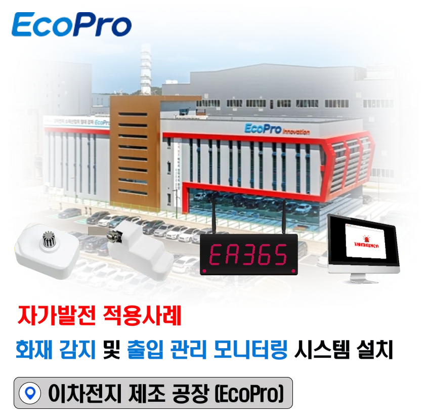 자가발전 도어센서 및 화재감지센서를 이용한 이차전지 제조 공장 출입관리 및 화재알림 모니터링 시스템 — 1
