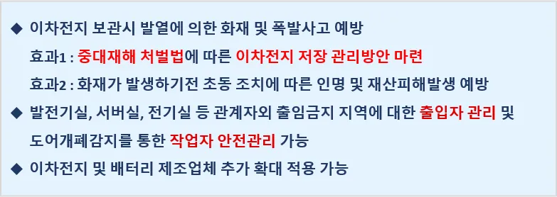 자가발전 도어센서 및 화재감지센서를 이용한 이차전지 제조 공장 출입관리 및 화재알림 모니터링 시스템 — 3