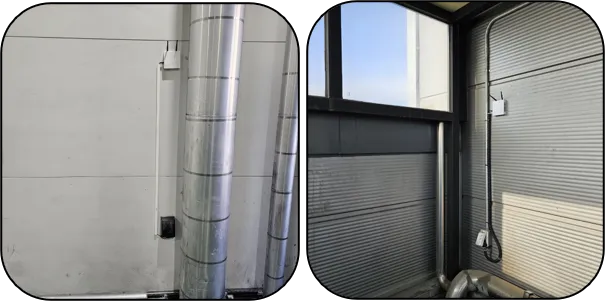 Repeaters installed inside the plant